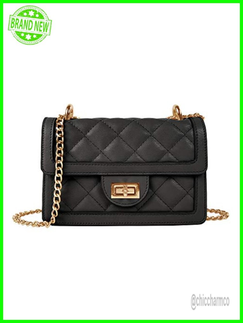 Quilted Crossbody Bag Vegan Leather Mini Shoulder Purse Wallet